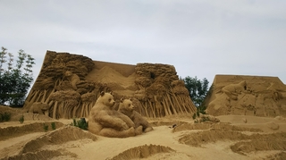 芦屋の砂像展に